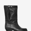 Ademe Biker Stil Deri Botlar