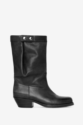 Ademe Biker Stil Deri Botlar