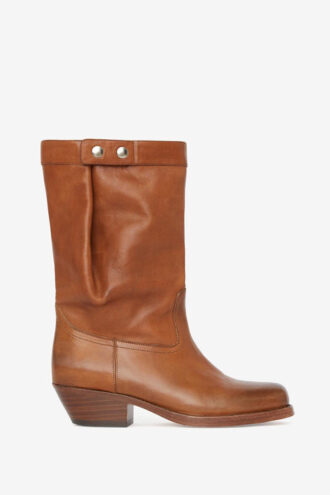 Ademe Biker Stil Deri Botlar