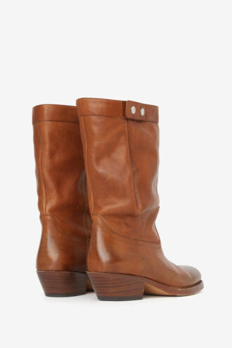 Ademe Biker Stil Deri Botlar