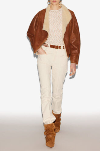 Blondine Shearling Kuzu Derisi Ceket