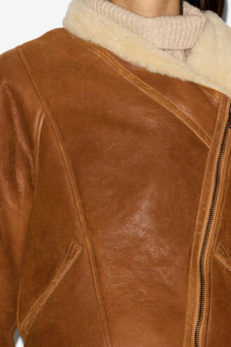 Blondine Shearling Kuzu Derisi Ceket