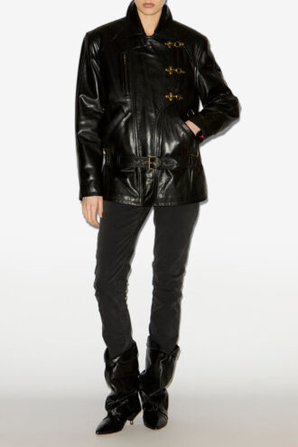 Caitlyn Biker Stil Deri Ceket