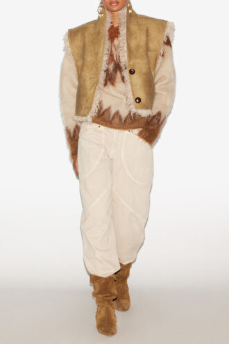 Clara Suni Shearling Koyun Derisi Yelek