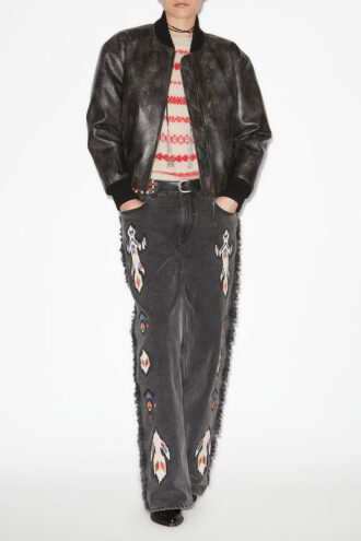 Crisley Suni Deri Bomber Ceket