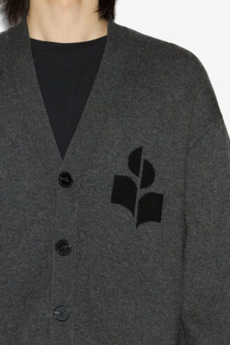 Curtis Logo’lu Yün ve Pamuklu Hırka