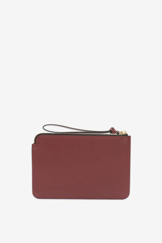 Düz Kese Deri Clutch Çanta