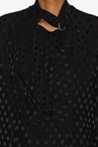Emany İpek Polka Dot Desenli Bluz