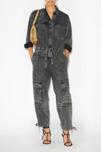 Idany Pamuklu Denim Uzun Kollu Tulum