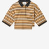 Isalyne Çizgili Pamuklu Pike Polo Gömlek