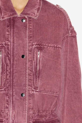 Joanna İş Kıyafeti Stili Düz Renkli Denim Ceket