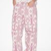 Joanny Bol Kesim Denim Ikat Desenli Kot Pantolon