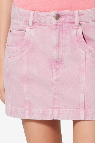 Juana Kısa Soluk Denim Etek