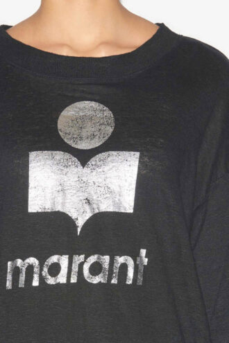Klowia Düz Renkli Keten Uzun Kollu T-Shirt