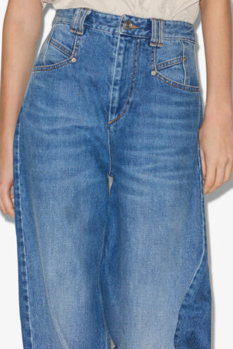Lemony Yüksek Bel Bol Kesim Denim Kot Pantolon