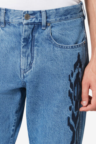 Lewys 5 Cepli Nakışlı Denim Kot Pantolon