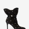 Lolya Rhinestones Süet Deri Botlar