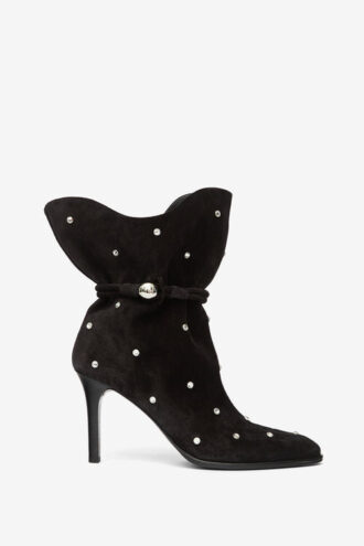 Lolya Rhinestones Süet Deri Botlar