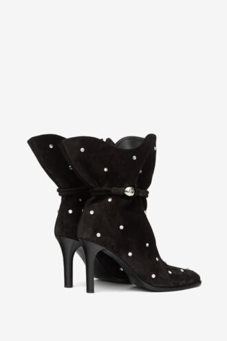 Lolya Rhinestones Süet Deri Botlar