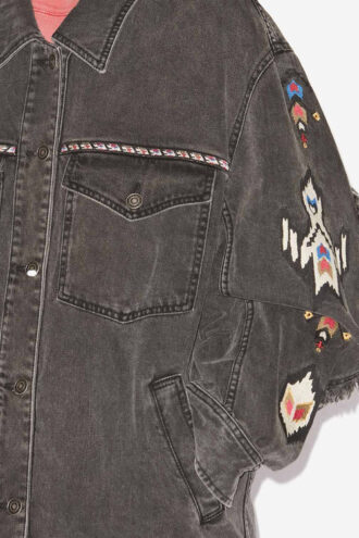 Manona Nakışlı Denim Ceket