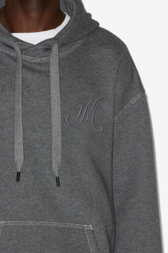 Mat Pamuklu Kapüşonlu Sweatshirt
