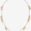 Metal Parlak Yaprak Choker