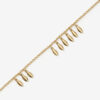 Metal Parlak Yaprak Choker