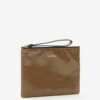 Mino Parlak Deri Clutch Çanta