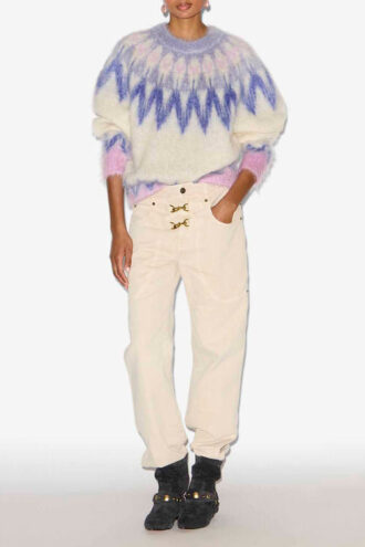 Natania Mohair Fair Isle Desenli Kazak
