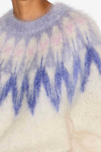 Natania Mohair Fair Isle Desenli Kazak