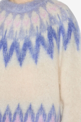 Nicolas Mohair Fair Isle Desenli Kazak