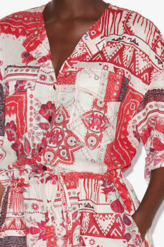 Niely Baskılı Pamuklu Voile Playsuit