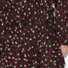 Ora Drapeli İpek Polka Dot Desenli Elbise