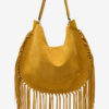 Oskan Hobo Soft Fringed Süet Dana Derisi El Çantası