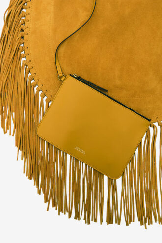 Oskan Hobo Soft Fringed Süet Dana Derisi El Çantası