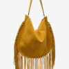 Oskan Hobo Soft Fringed Süet Dana Derisi El Çantası