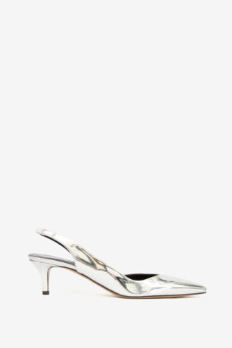 Padim Yüksek Topuklu Slingback Ayna Efektli Topuklu Ayakkabı