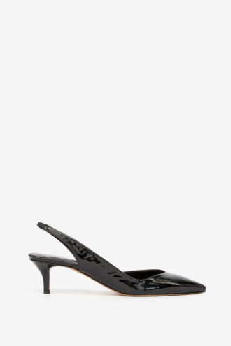 Padim Yüksek Topuklu Slingback Patent Deri Topuklu Ayakkabı