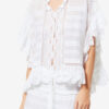 Payton Kaftan Stil Pamuklu ve Çiçek Dantelli Üst