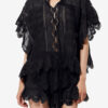 Payton Kaftan Stil Pamuklu ve Çiçek Dantelli Üst Payton Kaftan Stil Pamuklu ve Çiçek Dantelli Üst
