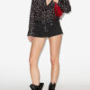İpek Polka Dot Desenli Bluz