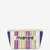 Powden Çizgili Naylon Clutch Çanta