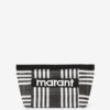 Powden Çizgili Naylon Clutch Çanta