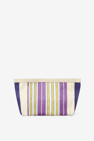 Powden Çizgili Naylon Clutch Çanta