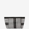 Powden Çizgili Naylon Clutch Çanta