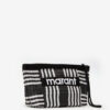 Powden Çizgili Naylon Clutch Çanta