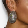 Rhinestone Hoop Küpeler