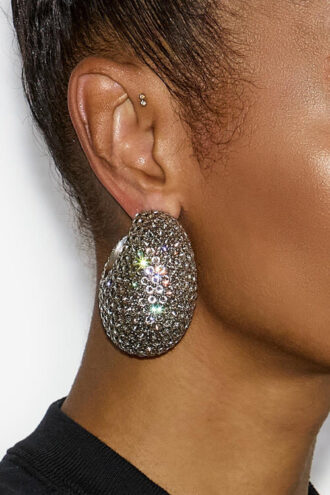 Rhinestone Hoop Küpeler