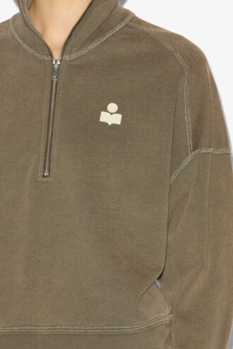 Ross Pamuklu Fermuarlı Yakalı Sweatshirt