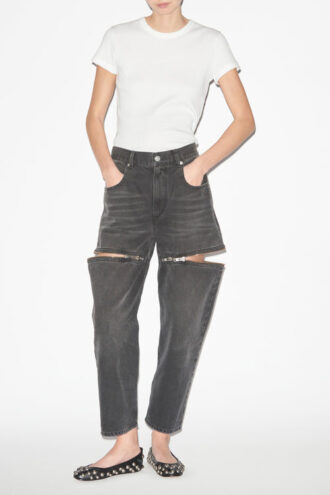 Salia Bol Kesim Fermuarlı Denim Jean